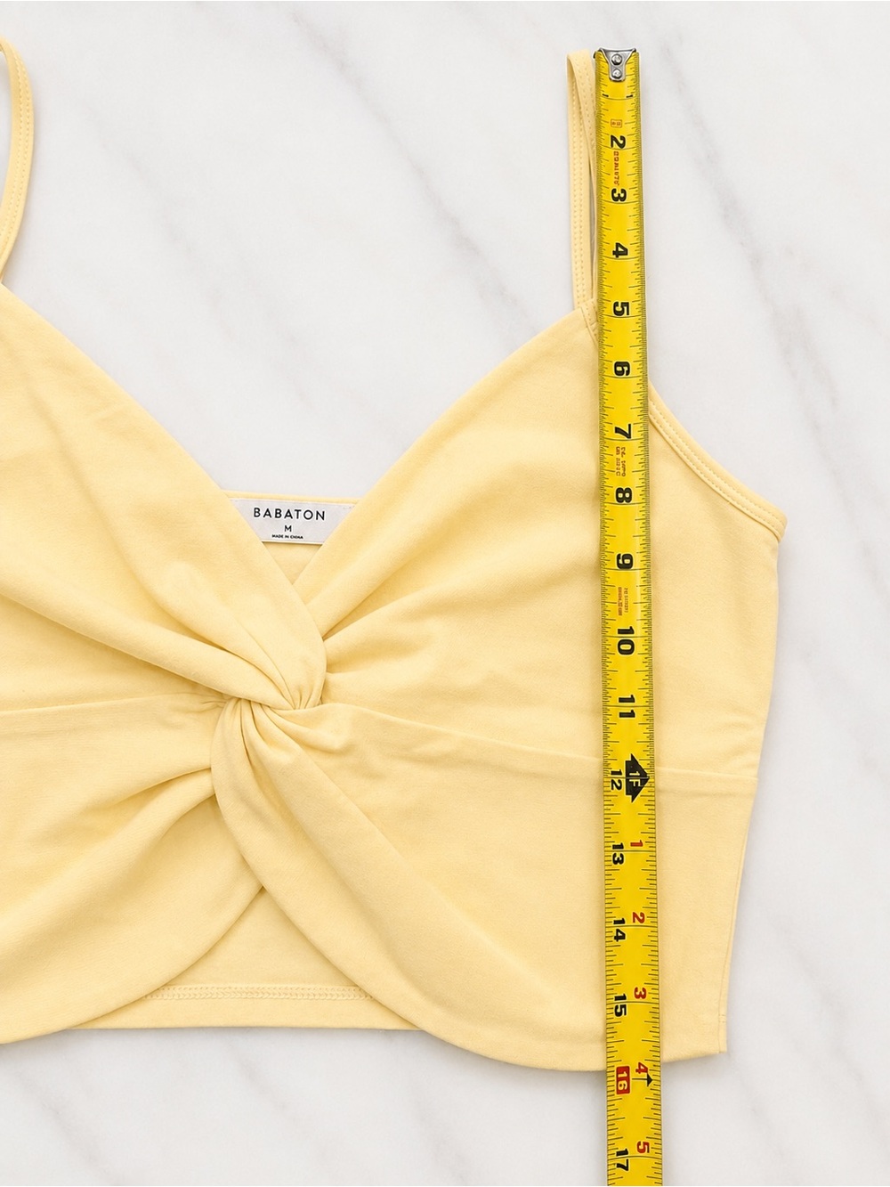 Aritzia Babaton Alfie Crop Tank – Butter Yellow – Size Medium - Picture 6 of 8